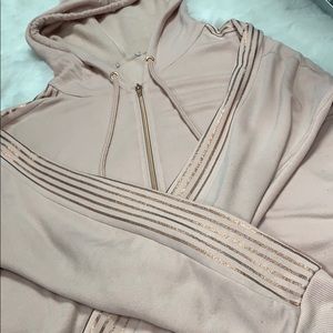 Pink Metallic Zip Up Active Jacket
